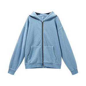 Vente en gros OEM Dikson Sports Sweat à capuche pour hommes, poids lourd, délavé à l'acide Logo personnalisé Surdimensionné Coton Streetwear Couleur unie Automne - Product Image 2