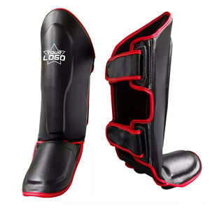 Espinilleras de boxeo de cuero y espinilleras de fútbol para hombres y mujeres con diseño protector y duradero Espinilleras personalizadas - Product Image 5