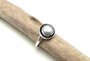 Anillo clásico de plata maciza 925, joyería para mujer, Perla de Plata de Ley 925, piedras preciosas, estilo bohemio, anillo hecho a mano, regalo para mamá - Product Image 3