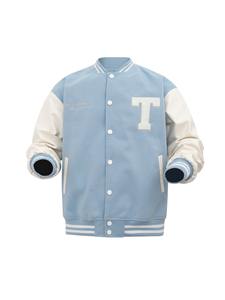 Veste universitaire de couleur unie de qualité supérieure pour hommes, uniforme de baseball ample à la mode, veste bombardier en toile imperméable et coupe-vent, veste décontractée - Product Image 6