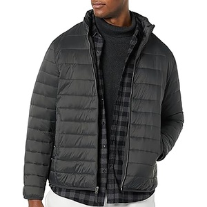 Veste matelassée en duvet pour homme avec logo personnalisé gratuit 2024, veste matelassée simple pour homme, style HIGH STREET - Product Image 1
