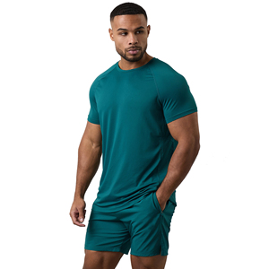 Vêtements de sport pour hommes avec logo personnalisé t-shirts hauts chemise de sport respirante à manches courtes stock de chemises de sport pour hommes entraînement gym pour hommes - Product Image 1