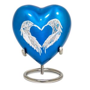 Urnes de crémation de coeur en laiton de haute qualité accessoires funéraires fabriqués par des Indiens urnes en forme de coeur avec support - Product Image 5