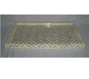 Plateau de service en aluminium de forme personnalisée en métal finition antique qualité standard design élégant utilisation bureau à domicile - Product Image 6