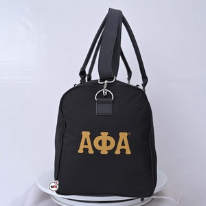 Bolsa de Transporte con Ruedas de Alta Calidad para la Fraternidad Alpha Phi Alpha, Color Negro y Dorado Antiguo - Product Image 1
