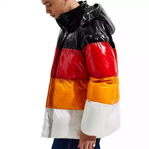 2026 Custom <b>Men's</b> Zip Pocket Drawstring Hooded <b>Puffer</b> <b>Coat</b> Stand Collar <b>Long</b> Sleeve Winter High Street Blank Jacket Latest - Product Image 6