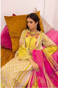 Stitch India High Summer Women's Suit Pakistani Long <b>Shirt</b> Punjabi Dress Salwar Kameez Lawn Kurti <b>Party</b> Wedding Elegant Wedding - Product Image 3