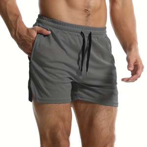 Pantalones cortos de malla deportivos personalizados al por mayor pantalones cortos para hombre logotipo bordado personalizado algodón poliéster bolsillos laterales - Product Image 5