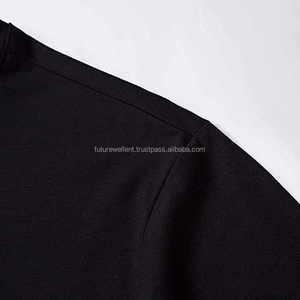 Camiseta negra personalizada para hombre, ajuste clásico, algodón, cuello redondo, manga corta, Piedra del Rin para estampar, ropa informal de uso diario, estilo de calle - Product Image 2