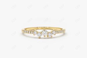 Hot Sell Luxury Fashion Women Jewelry Natural Diamond <b>Cluster</b> Rose Gold Engagement Rings Jewelry Gifts Finger Ring for Women - Product Image 3