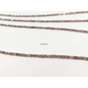 Collier de perles de diamant rouge naturel fantaisie, rare, avec perles facettées en forme de rondelle, accessoire luxueux Lustrein - Product Image 1