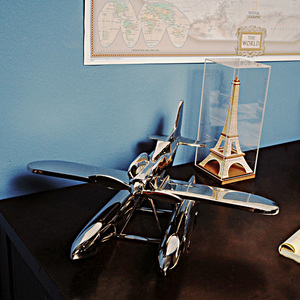 โมเดลเครื่องบินน้ำอลูมิเนียมโบราณ ของตกแต่งการบินคลาสสิก ขนาด 41.9x43.2x17.8 ซม. - Product Image 6