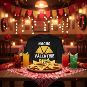 Camiseta de Manga Larga Nacho Valentine con Diseño de Comida Mexicana para el Día de San Valentín, Producto Promocional - Product Image 3