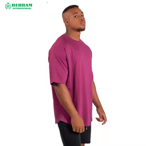 Fabricant pakistanais, vente en gros, Behram International, t-shirt pour homme en coton 100% écologique, surdimensionné, décontracté, personnalisé, deux couleurs - Product Image 3