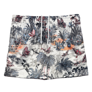 Pantalones cortos de baloncesto personalizados de mariposa cortos de diseño fresco de malla pesada de sublimación a granel de impresión completa hechos en Pakistán - Product Image 1