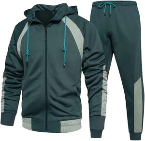 Conjunto de chándal atlético para hombre Sudadera con capucha y joggers para entrenamiento de gimnasia - Product Image 1