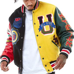 Hommes Vintage University Letterman Bomber Style College Jacket personnalisé OEM vêtements d'hiver Chenille broderie laine tissu nouveau - Product Image 1