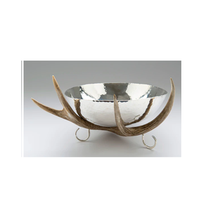 Soporte para Cuernos de Ciervo Disponible a Precio de Mayoreo para Decoración de Hogares, Hoteles y Restaurantes, Frutero Metálico para Frutos Secos con Diseño - Product Image 1