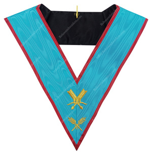 COLLAR MASONIC REGALIA BLUE LODGE ASSR SECRETARIO OFICIAL COLLAR FREEMASON COLLAR BORDADO - Product Image 3