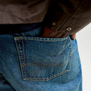 Pantalon en jean décontracté pour homme avec logo personnalisé, coupe ample, vêtements décontractés, coupe ample, pantalon délavé à l'acide, taille premium - Product Image 3