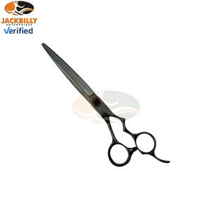 Tijeras Profesionales para Cortar Cabello para Barberos, Mano Derecha, Punta Roma, Acero Inoxidable Japonés J2, para Uso en Salón, Azul, Negro, Marrón - Product Image 2