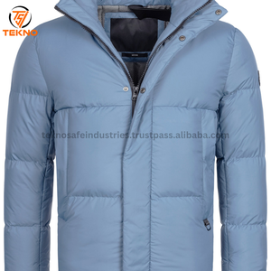 Veste personnalisée manteaux en duvet de canard de haute qualité épais et chauds à capuche noir hiver veste coupe-vent grande taille pour hommes - Product Image 5