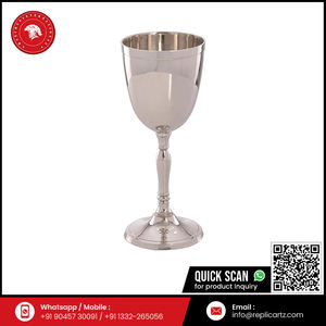 Copa de Vino de Plata y Latón de Alta Calidad |   Elegante Vaso de Vidrio para Cócteles, Whisky y Cena, Ideal para Salón, Bar, Fiestas y Venta al por Mayor - Product Image 6