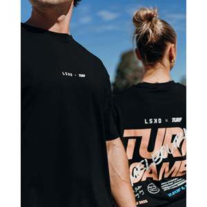 T-shirt surdimensionné en coton Turf Games Melbourne FLX - Logo noir sur le devant - Product Image 4