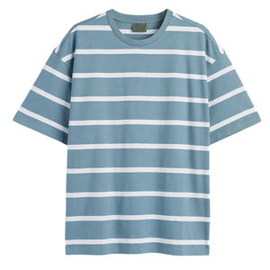 Vêtements décontractés en coton 100% de couleur unie à col rond pour hommes, t-shirts streetwear à col rond pour hommes - Product Image 3
