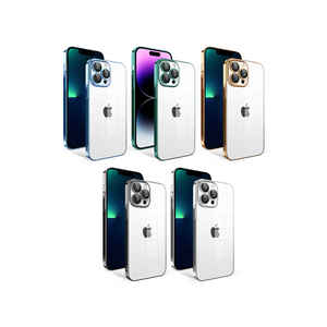 Étui de protection en silicone premium Netzy A22 pour iPhone 13 Pro Max, cadre coloré protégeant l'appareil photo, coque arrière élégante, design tendance - Product Image 2