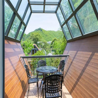 Rumah Kontainer Ekspansiabel 2 3 4 5 6 7 8 Kamar Tidur Prefab dengan Dek