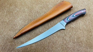 Cuchillo de Caza Hecho a Mano de Acero Inoxidable de Alta Calidad, Mango de Madera Ambidiestro, Hoja Dentada de 7 Pulgadas, Personalizable OEM, Supervivencia, Camping - Product Image 2