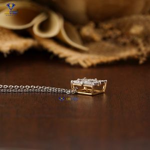 จี้เพชรทรงกลมสุดสุกใส0.072 TDW ที่ผ่านการรับรองสีเหลืองทอง/เครื่องประดับเพชร CVD ที่ไม่ผ่านการรับรอง - Product Image 4