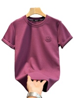 T-shirts pour hommes en coton peigné 100 %, écologiques, respirants, coupe ample, 230 g, couleur personnalisée, col rond, manches courtes, vente en gros