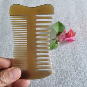 Peigne en corne de buffle fait à la main outil de cheveux antistatique écologique pour des soins capillaires sains sans enchevêtrement lisse - Product Image 1
