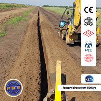 ALLAME 48C40 Nueva Zanjadora Montada en Tractor con Caja de Cambios Vario, Rodamiento Certificado CE, de Alta Resistencia, Longitud de Zanja de 130 cm de Profundidad