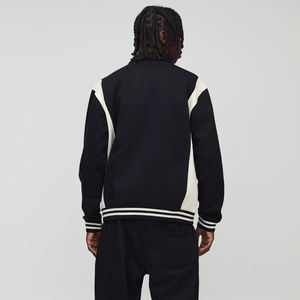 Chaqueta Varsity de Moda Masculina OEM, Diseño Color Block, Secado Rápido, Estilo Patchwork, Cuello Camisero, Cremallera, Transpirable, Estilo Urbano, Chaqueta de Béisbol - Product Image 6