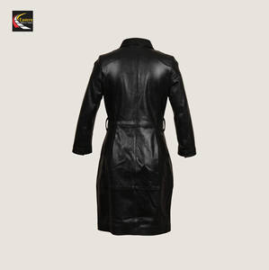 Manteau long en cuir pour dames Production en vrac en gros Durable Élégant - Product Image 6