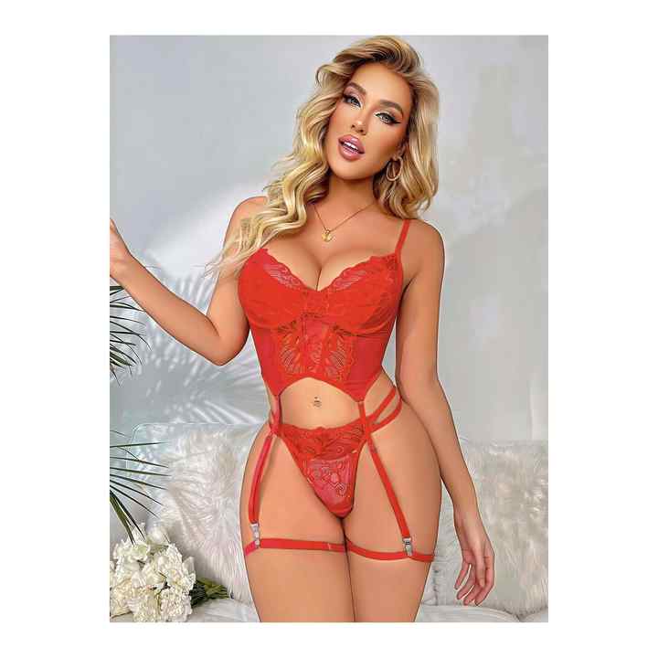 Red Garter Fantasy Set