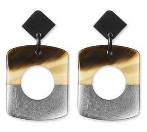 Nouveau design ! Boucles d'oreilles en corne de buffle d'eau / Bijoux en corne / Boucles d'oreilles tendance en corne naturelle / Artisanat naturel - Product Image 5