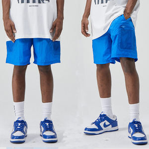 Shorts de streetwear personnalisés violets pour hommes, poche invisible en mesh, shorts baggy simples, shorts hip hop, shorts en polyester, shorts en nylon mi-longs - Product Image 3