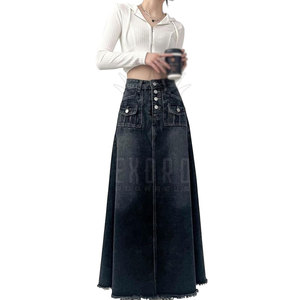 Nueva Llegada, Venta al Por Mayor Personalizada, Ropa EXORO, Falda Informal de Algodón Ligero y Transpirable con Bolsillos de Alta Calidad para Mujer, Otoño 2025 - Product Image 6