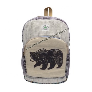 Sac à dos d'école multicolore avec motif en zigzag et ours pour voyage, collège, ordinateur portable, école - Product Image 2