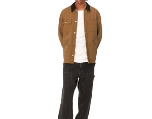 Chaqueta de trabajo con cremallera de lona de ajuste holgado de algodón 100% lavada personalizada con cuello vuelto chaqueta de bombardero de invierno Vintage para hombres - Product Image 5