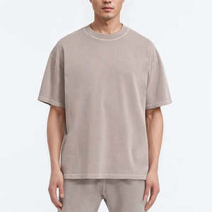 เสื้อยืดโอเวอร์ไซส์ผู้ชาย คอกลม ทรงหลวม สไตล์สตรีทแวร์ ผ้าคอตตอนหนานุ่ม แขนสั้น ลำลอง - Product Image 1