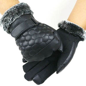 Winter <b>Women's</b> Fashion Dress <b>Gloves</b> <b>Leather</b> Hand Warmer with Touch Screen Feature Black Winter <b>Gloves</b> - Product Image 3