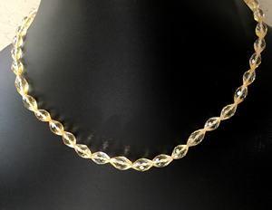 ลูกปัดทรงโดลกีเหลี่ยมเพชรพลอยซิทริน พลอยธรรมชาติ สำหรับทำเครื่องประดับชั้นดี - Product Image 1