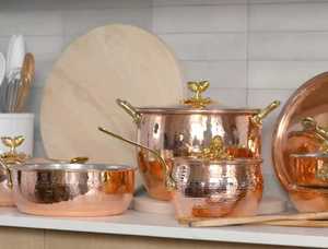 American Style Metal Sauce <b>Pans</b> With <b>Lid</b> Kitchenware Items Suitable For Home Hotel And Restaurant Use Heavy Copper Sauce <b>pans</b> - Product Image 2
