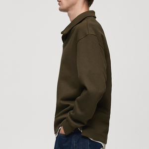 Sweat-shirt pour homme avec col montant zippé pour un ajustement décontracté, service OEM, prix de gros 2026, manches longues, respirant et ajustable - Product Image 2