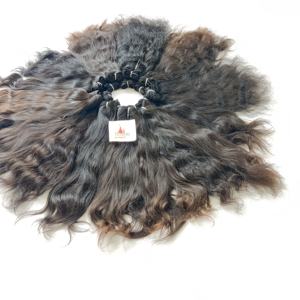 วิกต่อผมเรมี่ผมต่อจากอินเดียน100% ยาวแต่งแนวเดียวกันเคลือบหนังกำพร้าสีธรรมชาติไม่มีผ่านกระบวนการไม่แพง - Product Image 5